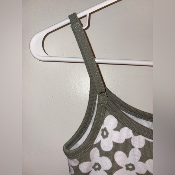 American Eagle x TSITP Green Floral Ribbed Knit Mini Dress - Extra Small - Picture 6 of 13